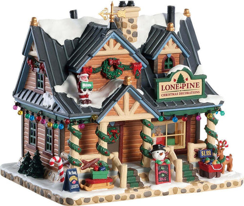 Negozio Lone Pine, edificio luminoso per villaggio di Natale in Porcellana‎ Casa e cucina/Decorazioni per interni/Addobbi e decorazioni per ricorrenze/Decorazioni natalizie/Oggettistica MagiediNatale.it - Altamura, Commerciovirtuoso.it