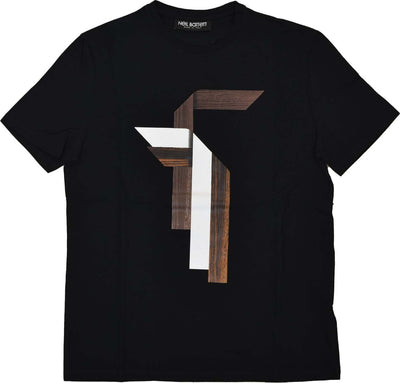 NEIL-BARRET-Neil-Barrett-T-shirt-Bianca-Uomo-Cotone-Stampa-Gommata-Mod.BJT182GE576S01-da-uomo