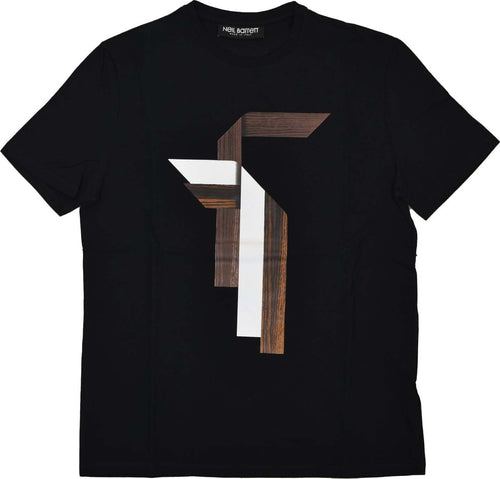 NEIL-BARRET-Neil-Barrett-T-shirt-Bianca-Uomo-Cotone-Stampa-Gommata-Mod.BJT182GE576S01-da-uomo