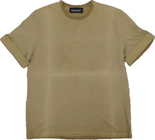 NEIL-BARRET-Neil-Barrett-T-shirt-Marrone-Uomo-Cotone-Stampa-Grafica-Mod.BJT250SE574S1808-da-uomo