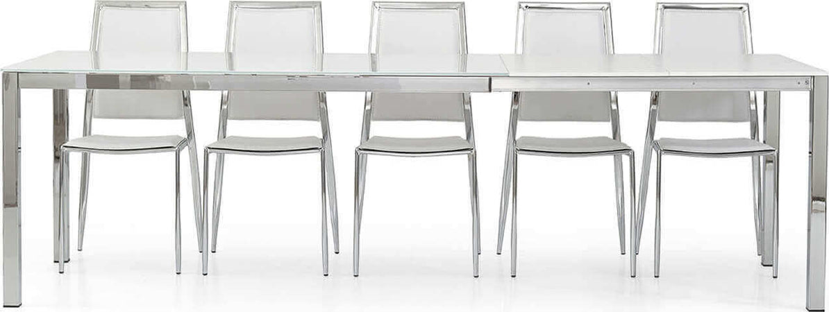NELSON---tavolo-da-pranzo-moderno-allungabile-in-vetro-90x140/190-Grigio-Milani-Home