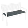 Cuscino per panca a 2 posti, idrorepellente e sfoderabile cerniera lampo, da 115 x 47 cm