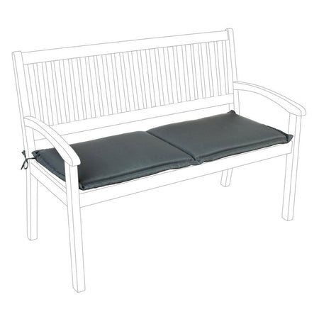 Cuscino per panca a 2 posti, idrorepellente e sfoderabile cerniera lampo, da 115 x 47 cm