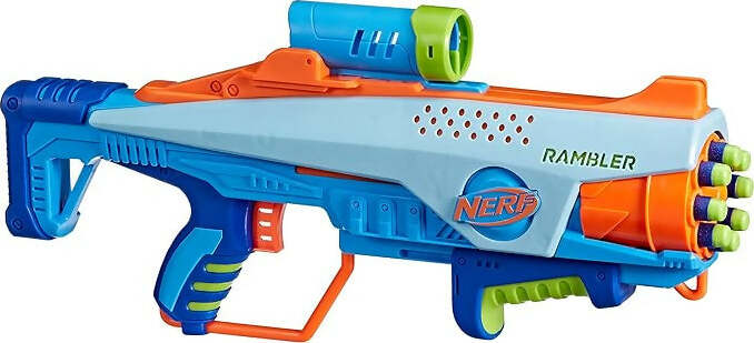 Nerf-elite-junior-jr-rookie-pack,-blaster-facile-da-usare,-32-dardi-nerf-elite,-4-bersagli