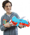Nerf--Hasbro-Dinosquad-Tricera-blast,-Blaster-Con-Alloggiamento-Per-Caricamento-Di-3,-12,-Supporto-Dardi-E-Design-Dinosauro-Triceratopo,-Multicolore,-6.4-X-54.6-X-24.1-Cm,-F0803eu4