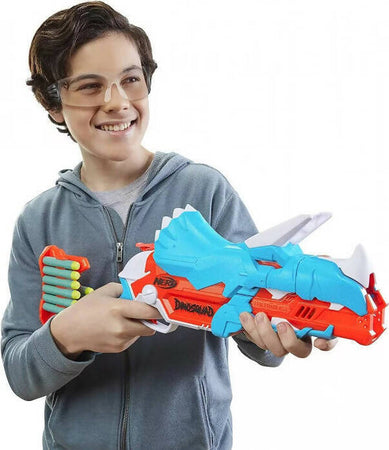Nerf--Hasbro-Dinosquad-Tricera-blast,-Blaster-Con-Alloggiamento-Per-Caricamento-Di-3,-12,-Supporto-Dardi-E-Design-Dinosauro-Triceratopo,-Multicolore,-6.4-X-54.6-X-24.1-Cm,-F0803eu4