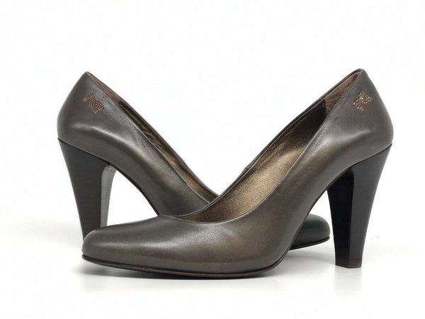 NERO GIARDINI Decollétè donna Nappa Sporting verdgris