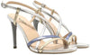 NERO GIARDINI Sandali donna E218404DE platino/azzurro/argento