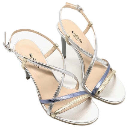 NERO GIARDINI Sandali donna E218404DE platino/azzurro/argento