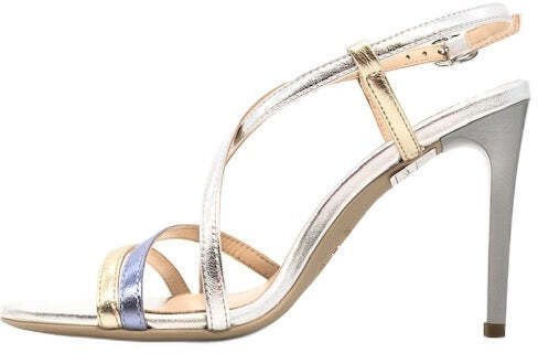 NERO GIARDINI Sandali donna E218404DE platino/azzurro/argento