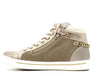 NERO GIARDINI Sneaker alta bambina Luxury Platino Savana