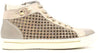 NERO GIARDINI Sneaker alta bambina Savana Platino velour sabbia