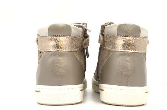 NERO GIARDINI Sneaker alta bambina Savana Platino velour sabbia