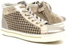 NERO GIARDINI Sneaker alta bambina Savana Platino velour sabbia