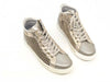 NERO GIARDINI Sneaker alta bambina Savana Platino velour sabbia