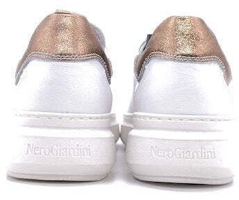 NERO GIARDINI Sneaker Donna Cile Bianco Biscotto