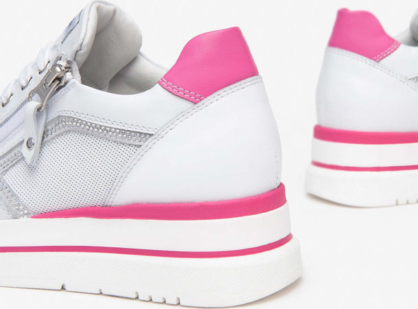 Nero-Giardini-sneakers-bianca-zip-e-strass-E409830D707