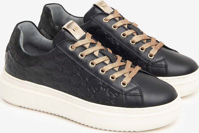 Nero-Giardini-sneakers-donna-in-pelle-nero-I411590D100