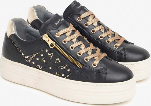 Nero-Giardini-sneakers-donna-in-pelle-nero-I411610D100