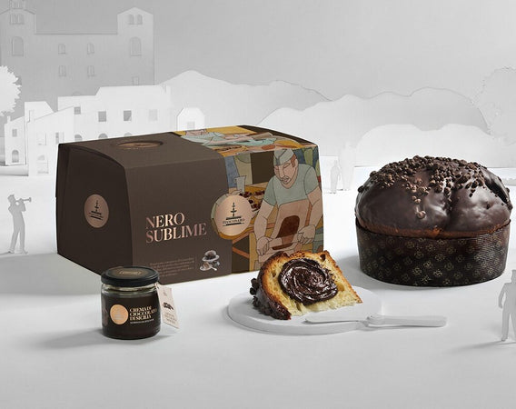 Panettone Nero Sublime | Lievitazione naturale 36 ore | Fiasconaro, Sicilia | 1kg