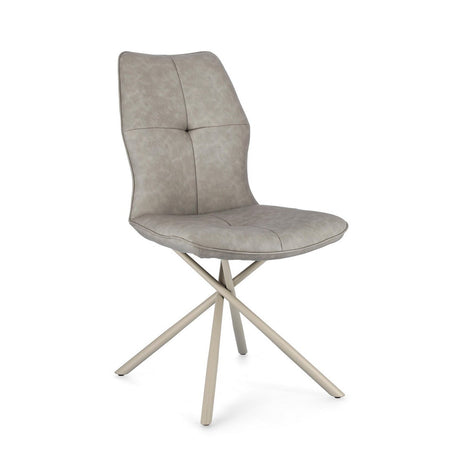 Sedia "Kepler" con gambe in acciaio verniciato a polvere epossidica, per arredo interno 50 x 66 x h 94 cm