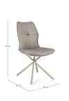 Sedia Kepler con gambe in acciaio verniciato a polvere epossidica, per arredo interno 50 x 66 x h 94 cm