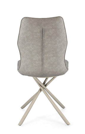 Sedia "Kepler" con gambe in acciaio verniciato a polvere epossidica, per arredo interno 50 x 66 x h 94 cm