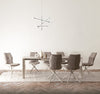 Sedia Kepler con gambe in acciaio verniciato a polvere epossidica, per arredo interno 50 x 66 x h 94 cm