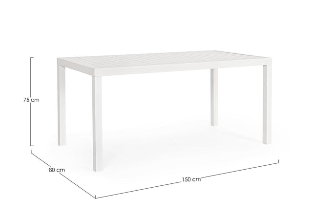 Tavolo "Hilde" con struttura in alluminio, verniciato a polvere, per esterno