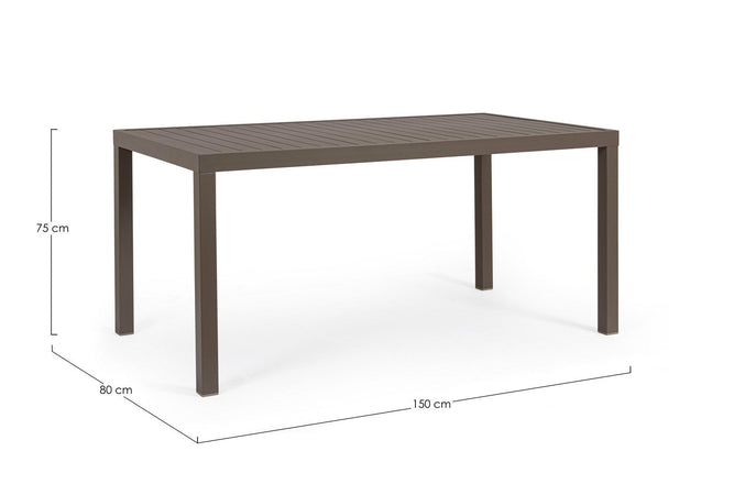 Tavolo "Hilde" con struttura in alluminio, verniciato a polvere, per esterno