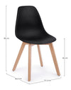 Sedia System con gambe in legno di faggio, per arredo interno 51,5 x 46,5 x h 86 cm