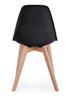 Sedia System con gambe in legno di faggio, per arredo interno 51,5 x 46,5 x h 86 cm