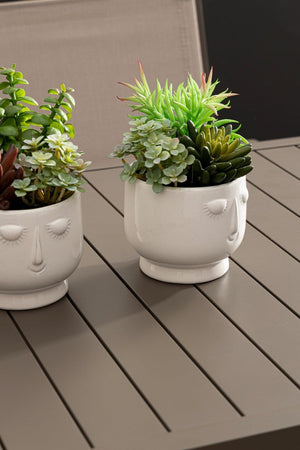 Tavolo "Hilde" con struttura in alluminio, verniciato a polvere, per esterno