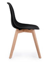 Sedia System con gambe in legno di faggio, per arredo interno 51,5 x 46,5 x h 86 cm