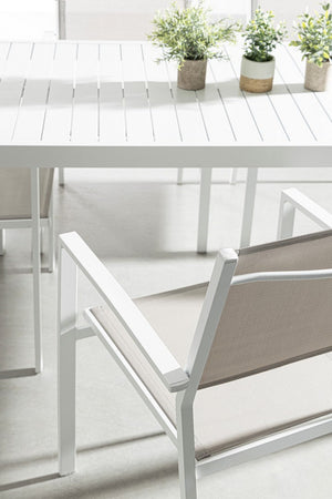 Tavolo "Hilde" con struttura in alluminio, verniciato a polvere, per esterno