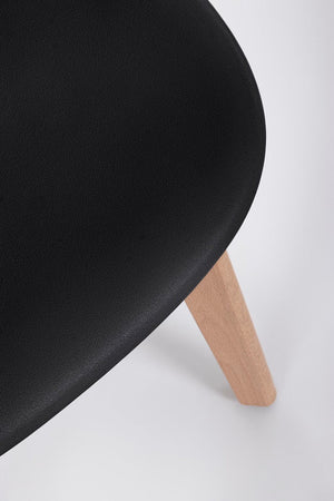 Sedia "System" con gambe in legno di faggio, per arredo interno 51,5 x 46,5 x h 86 cm