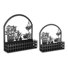 Set 2 Porta Fiore Rosangela Piantine Nero per uso interno ed esterno.