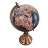 Mappamondo decorativo per scrivania con piedistallo in ottone h 28 cm