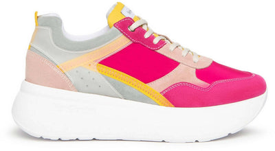 NeroGiardini 609 Velour Fuxia Sneakers Donna Multicolor Maxi Zeppa E306382D
