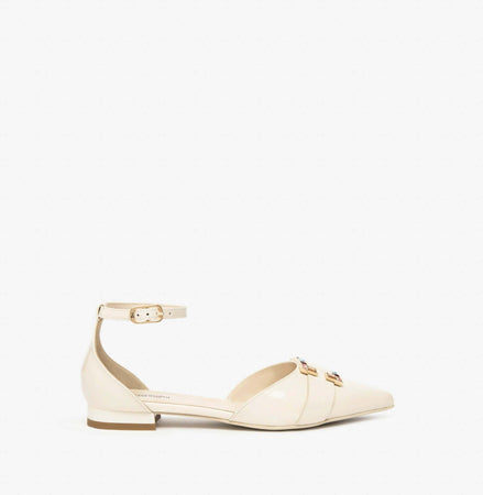 Nerogiardini Ballerine Donna  in Vernice a Punta Con Laccetto E409520D Nuova Collezione