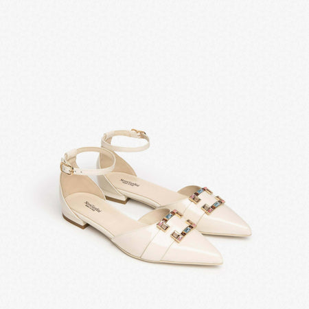 Nerogiardini Ballerine Donna  in Vernice a Punta Con Laccetto E409520D Nuova Collezione