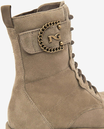 Nerogiardini donna anfibi in camoscio