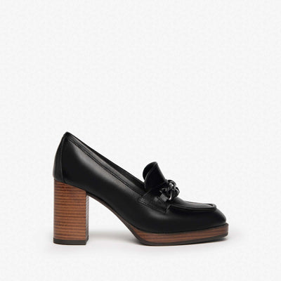Nerogiardini Donna Mocassini in Pelle Nuova Collezione Tacco 8 Cm