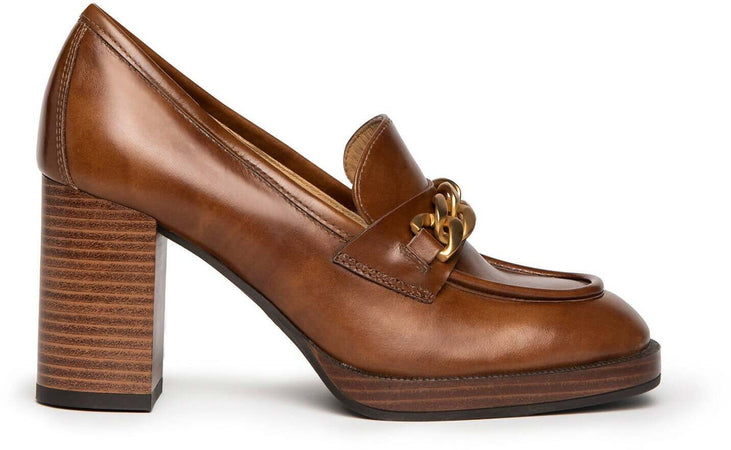 Nerogiardini Donna Mocassini in Pelle Nuova Collezione Tacco 8 Cm