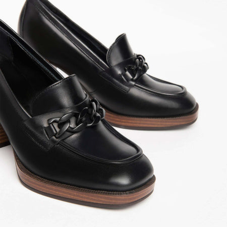 Nerogiardini Donna Mocassini in Pelle Nuova Collezione Tacco 8 Cm