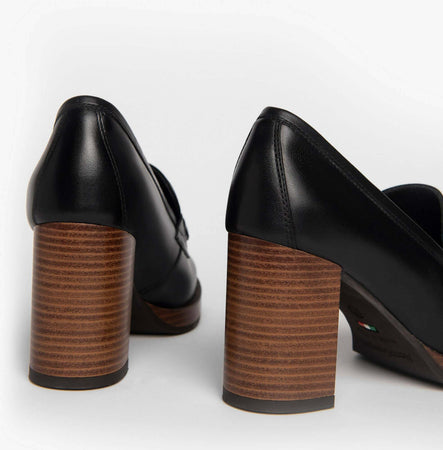 Nerogiardini Donna Mocassini in Pelle Nuova Collezione Tacco 8 Cm