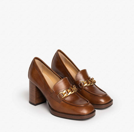 Nerogiardini Donna Mocassini in Pelle Nuova Collezione Tacco 8 Cm