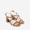 Nerogiardini donna sandalo con tacco in pelle