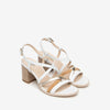 Nerogiardini donna sandalo con tacco in pelle