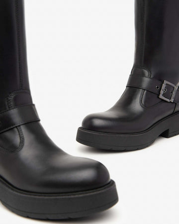 Nerogiardini donna stivali in pelle